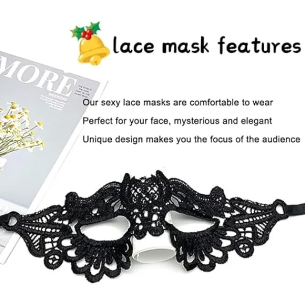Lady of Luck venetiansk mask för män spetsmask venetiansk mascara bal halloweenfest> Masker