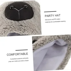 Lammöron Mössa Får Cosplay Öron Foto Rekvisita Mössa Vinter Får Mössa Rolig Djur Mössa Får Mössa med Öron Får Huvudbonad Får Öron><noscript><img width=