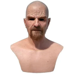Latex Full Head Overhead Walter White Breaking Bad Halloween Cosplay Mask Ui> Masker