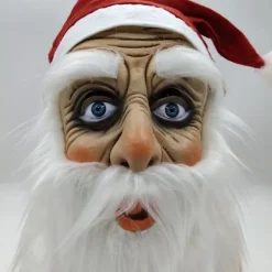 #Latex Jultomtemask (Blå Ögon)#> Masker