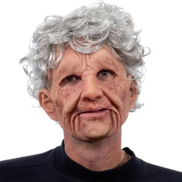 Latex Man Ansiktsmask Manlig Förklädnad Cosplay Halloween Party Rekvisita-J> Masker