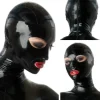 Fashion Hitch Latex mask fetisch latex gummi huvar öppen mun ögon sexiga huvudbonader handgjorda kvinnor halloween cosplay kostymer> Masker