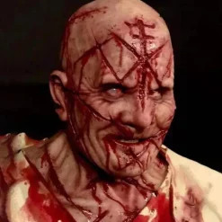 Latex Skallig Hatt Huvud Peruk Hatt Tjock Skallig Cosplay Hatt Maskeraddräkt Makeup Kostym för Barn Vuxna Halloweenfest> Masker