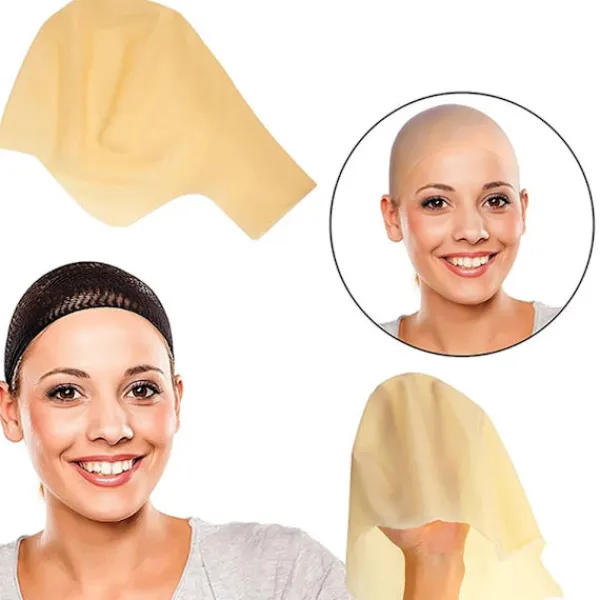 Latex Skallig Hatt Huvud Peruk Hatt Tjock Skallig Cosplay Hatt Maskeraddräkt Makeup Kostym för Barn Vuxna Halloweenfest> Masker