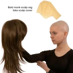 Latex Skalliga Huvor Huvud Peruk Mössa Tjock Skallig Cosplay Hatt Maskerad Smink Kostym för Barn Vuxna Halloween Fest> Peruker