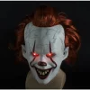 Latex Skräck LED Mask Halloween Pennywise Cosplay Clown Maskeraddräkt> Masker