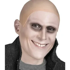 Latexperuk för skallig look för karneval, halloween och svensexa, hårlös peruk för kostym> Peruker