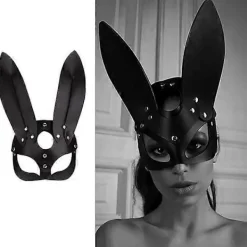 Läder Kattmask för Kvinnor Sexig Halv Ansiktsmask Cosplay Kostym Rekvisita Party Maskerad Tillbehör> Masker