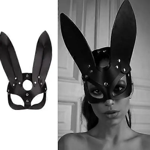 Läder Kattmask för Kvinnor Sexig Halv Ansiktsmask Cosplay Kostym Rekvisita Party Maskerad Tillbehör> Masker