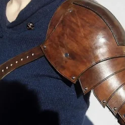 Läder Pauldrons Spaulders Medeltida Axelrustning Vikingakostym Riddare Krigare Cosplay Larp Tillbehör Halloween Rekvisita För Män> Tillbehör