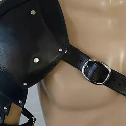 Läder Pauldrons Spaulders Medeltida Axelrustning Vikingakostym Riddare Krigare Cosplay Larp Tillbehör Halloween Rekvisita För Män><noscript><img width=