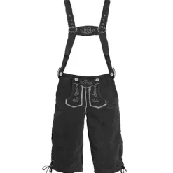 Läderbyxor för män - Äkta läder Tyska läderbyxor för män Oktoberfestkläder Svart -FA14- XL> Dräkter