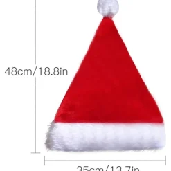 Led julhatt - glödande tomtehatt, julhelgshatt för vuxna, unisex plysch komfort julhattar><noscript><img width=