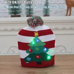 Led julmössa,,jul Led Stickad Light Up Mössa Unisex Vintermössa Tröja Cap><noscript><img width=