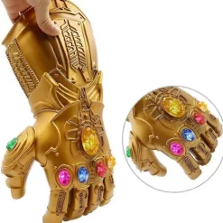 EURL LED Ljus Upp Infinity Gauntlet Thanos Handskar med Avtagbara Magnetiska Infinity-stenar><noscript><img width=