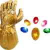 LED Ljus Upp Infinity Gauntlet Thanos Handskarna med Avtagbara Magnetiska Infinity-stenar> Tillbehör