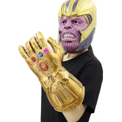 LED Ljus Upp Infinity Gauntlet Thanos Handskarna med Avtagbara Magnetiska Infinity-stenar><noscript><img width=