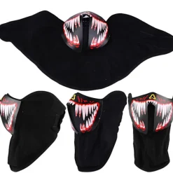 LED Stor Terror Mask Röstaktiverad Musikmask för Festival Party Dans Röd><noscript><img width=