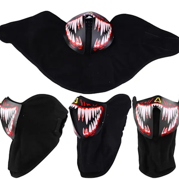 LED Stor Terror Mask Röstaktiverad Musikmask för Festival Party Dans Röd> Masker