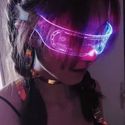Led-glasögon Rave-glasögon för Cosplay-festivaler Halloween><noscript><img width=