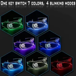 Led-glasögon Rave-glasögon för Cosplay-festivaler Halloween><noscript><img width=