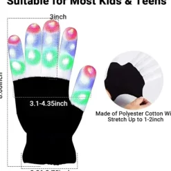 LED-handskar för barn med 7 ljuslägen, lysande handskar, LED-handskar för barn><noscript><img width=