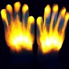 LED-handskar för julfest Neon Lysande Halloween Ljusrekvisita Blinkande Döskallehandskar Scenkostym Jultillbehör> Tillbehör