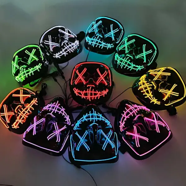 LedMask Halloween. SLUMPMÄSSIG FÄRG> Masker