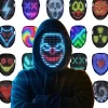LED-mask med geststyrning, cool ansiktsmorfande mask, perfekt present till Halloween, jul, födelsedag, rollspel, fest> Masker