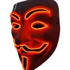 LED-mask V för Vendetta Mask EL-tråd Lyser Upp för Halloween Kostym Cosplay Fest> Masker