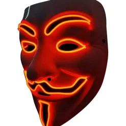 LED-mask V för Vendetta Mask EL-tråd Lyser Upp för Halloween Kostym Cosplay Fest> Masker