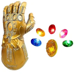 CX LED-upplyst Thanos Infinity Gauntlet för den elektroniska näven PVC-handskar med batterier (hs)> Tillbehör