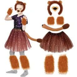 Bluedio Lejonöronpannband och svansset Halloween djur cosplay kostymtillbehör barn vuxen> Tillbehör
