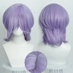 INF Lila Cosplay Peruk - Högtemperaturfiber, Justerbar Passform för Anime Rollspel & Fester> Peruker
