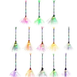 Lila Halloween LED-kvast Häxkvast Hem Fest Festlig Fest Lila> Dräkter