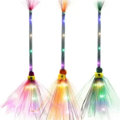 Lila Halloween LED-kvast Häxkvast Hem Fest Festlig Fest Lila><noscript><img width=