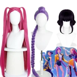 Lingqi Demon Hunter Group Mira Peruk Zoe Simulerad Hårbotten Anime Peruk-FD-><noscript><img width=