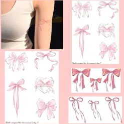 Little Bear Party Rosa Rosett Vattentät Tatuering Klistermärke Söt, Naturlig Hållbar, Sexig, U6S2><noscript><img width=