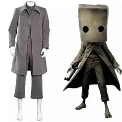 Little Nightmares Mono Komplett Cosplay Kostym Man Spel Rollspel Outfit Japansk Stil Polyester Bomullsblandning Flera Storlekar XXL> Dräkter
