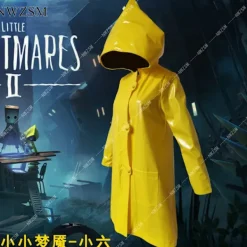 KOOLYOU Little Nightmares Six Cosplay Little Nightmare Hungry Kids Little Six Cosplay Costume Party Halloween XL Beige> Dräkter
