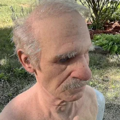 FMYSJ Livsliknande Latex Gammal Mans Mask med Överdrivet Näsa och Rynkor för Halloween Cosplay och Partykostymer (FMY)><noscript><img width=