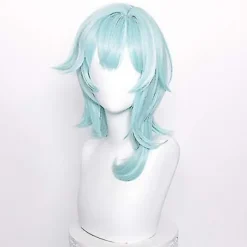 Ljusgrön Cosplay Peruk För Game Genshin Impact Lolita Gradient Halloween Party Peruk><noscript><img width=
