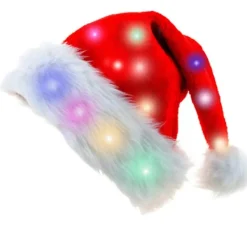 unbranded Ljusupplyst Julhatt Tomtehatt Med Led-lampor Blinkande Tomtehatt För Vuxna Och Barn Julgåvor Tomtehatt Julhatt Julhelg> Huvudbonader