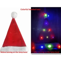 unbranded Ljusupplyst Julhatt Tomtehatt Med Led-lampor Blinkande Tomtehatt För Vuxna Och Barn Julgåvor Tomtehatt Julhatt Julhelg><noscript><img width=