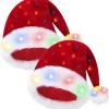 Ljusupplyst Tomteluva, Plyschjulkepsar, Roliga Julkepsar Passar för Vuxna eller Barn> Huvudbonader