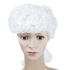 Lång Cosplay Advokatperuk för Barn, Vuxna, Lockig Gentlemanperuk Vit Gentleman Advokatperuk för Halloweenfest Utklädning><noscript><img width=