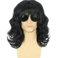 Lång lockig anime-peruk för män och kvinnor> Peruker