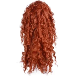 Lång lockig hår orange peruk cosplay röd peruk halloween prinsessa cos><noscript><img width=