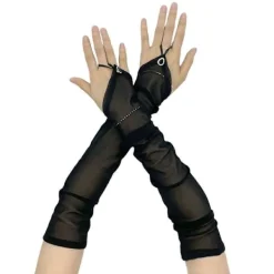 Långa fingerlösa armärmar för kvinnor, vintage 1920-tals kostymrekvisita, handskar för bröllop och kvällsevenemang, flapper utklädningskläder, vita utan diamant | Fyndiq> Tillbehör