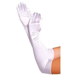 Långa Handskar - Vit - Halloween & Maskerad> Tillbehör